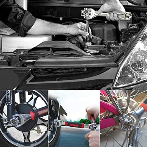 48 in 1 wrench Swivel Head Multi Tool Spanner Tools Socket Works with Spline - Image 3