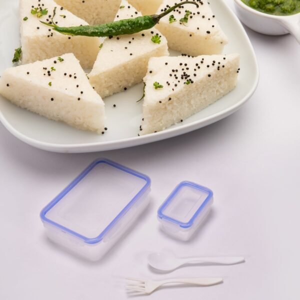 Multipurpose Air Tight 4 Side Lock Food Grade Lunch Box With Small Square - Image 3