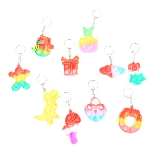 Compact Pop It Keychain ? Fun Stress Relief Fidget Toy (1 Pc | Mix Design) - Image 4