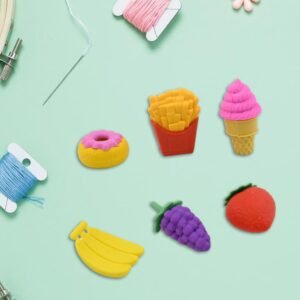 3D Food Fancy & Colorful Erasers ? Cute Novelty Eraser Set for Kids & School