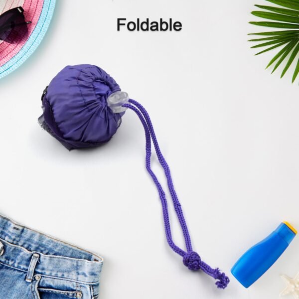 Foldable Nylon Shopping Bag (Rose Design): Reusable, Eco-Friendly (1 Pc) - Image 5