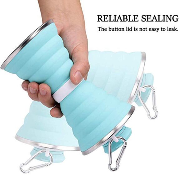 Silicone Traveling Water Bottle BPA Free - Leak Proof Lightweight Collapsible - - Image 3