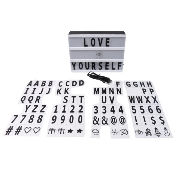 Black Mini A6 Magnetic Cinematic Light Box with 82 Characters and 10 Emojis  (1 - Image 5