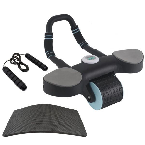 Abdominal Wheel Roller Widened Elbow Support Roller with Timer & Skipping Rope - Image 4