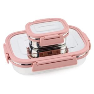 Premium Stainless Steel Leak Proof Air Tight Lunch Boxes (900ML+200ML Approx /