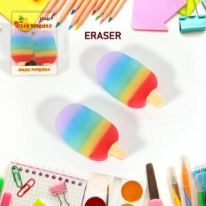 Jelly Popsicle Erasers ? Cute & Fancy Mini Erasers for Kids (2 Pc Set, Mix