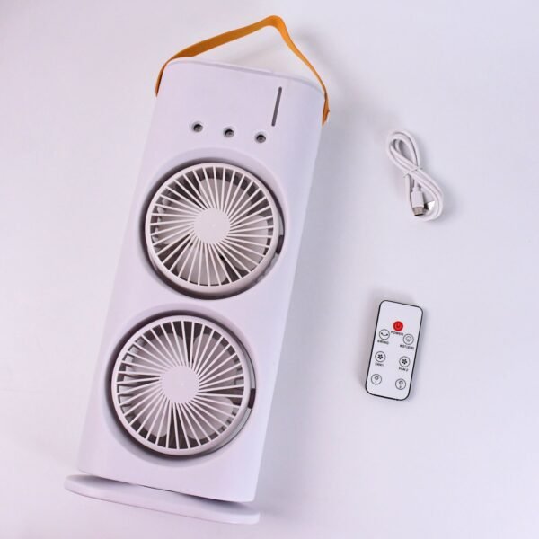 Electric Fan Desktop Double-Head Powerful Air Cooler (1 Pc / With Remote) - Image 5