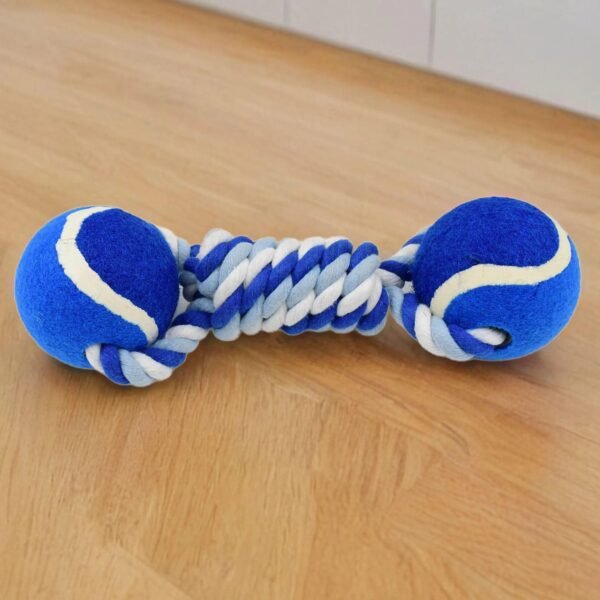 Durable Cotton Rope Dog Toy Two-Way Ball Design (1 Pc) - Image 5