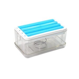 2-in-1 Portable Soap Dish & Soap Dispenser with Roller and Drain Holes,