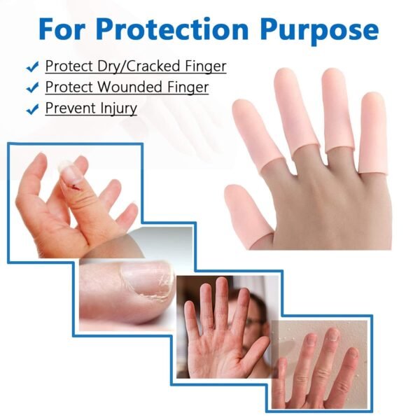 Finger Caps, Silicone Finger Protectors Sleeves (Finger Cots / 145 Pcs Set - Image 4