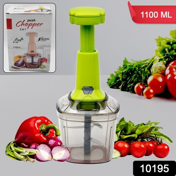 2in1 Press Vegetable Choppers for Kitchen (1100 ML) - Image 2
