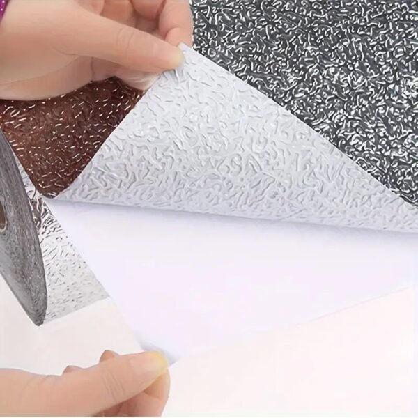 Self-Adhesive Wallpaper Aluminum Foil Wall Paper (60 x 200 Cm / Mix Design) - Image 4