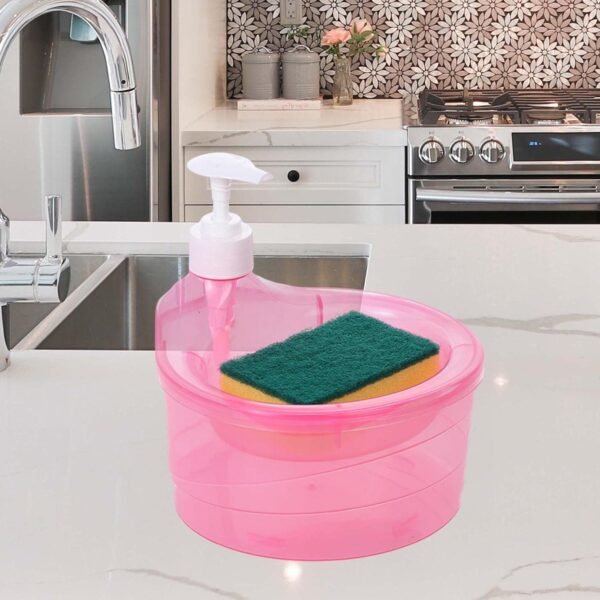2-in-1 Double Layer Liquid Soap Dispenser with Pump & Sponge ? Practical - Image 3