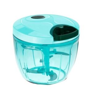 Manual Stainless Steel Vegetable Chopper ? Compact, Extra Sharp with 5 Blades