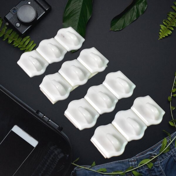 Small Adhesive Hooks for Wall Hanging Adhesive Hooks (12 pcs Set) - Image 3