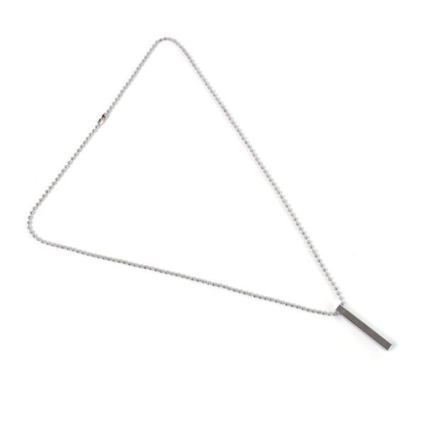 Plain Stick Shape Locket With Chain Stainless Steel Necklace (1 Pc) - Image 5