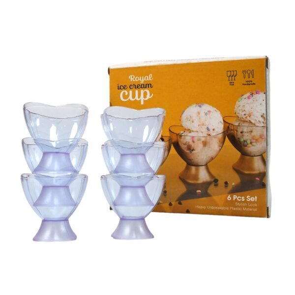MODERN STYLE DESSERT & ICE CREAM BOWL PLASTIC 6PCS FOR HOME ,OFFICE,PARTY - Image 4