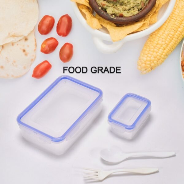 Multipurpose Air Tight 4 Side Lock Food Grade Lunch Box With Small Square - Image 4