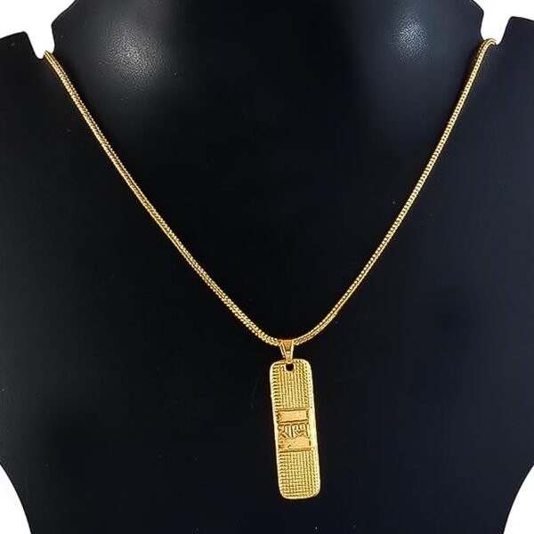 Golden Ram Naam Locket With Chain (1 Pc) - Image 3
