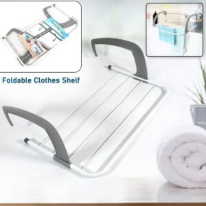 Metal Steel Folding Drying Rack for Clothes Balcony Laundry Hanger for Small