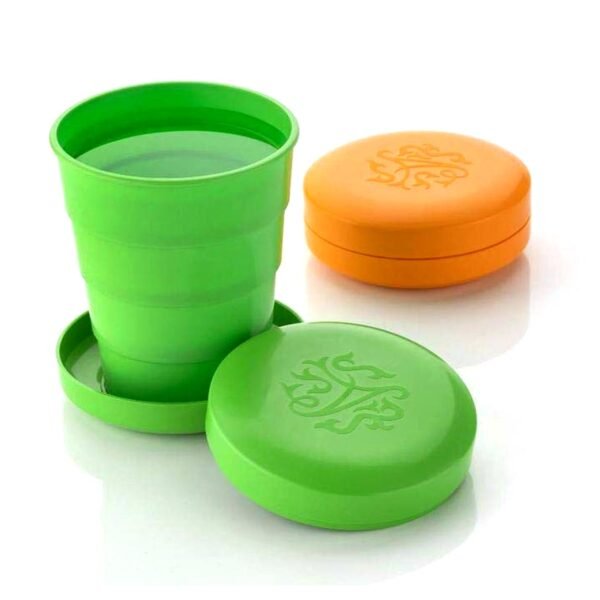 Portable Folding Travel Cup with Lid | Compact Expandable Tumbler for Kids &