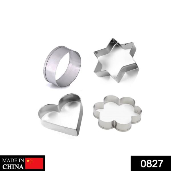 0827 Cookie Cutter Stainless Steel Cookie Cutter with Shape Heart Round Star - Image 2