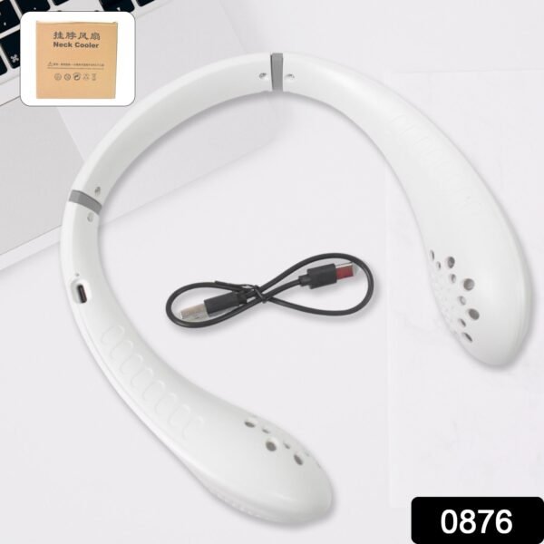 Portable USB Rechargeable Neck Fan ? Wearable, 3 Speeds, Headphone Design - Image 2