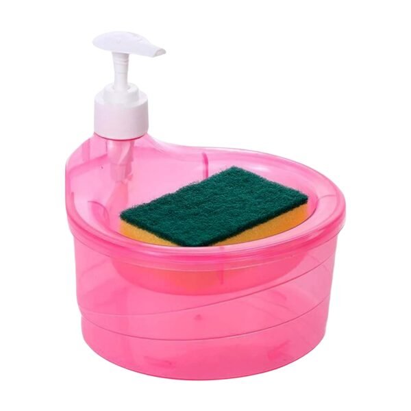 2-in-1 Double Layer Liquid Soap Dispenser with Pump & Sponge ? Practical