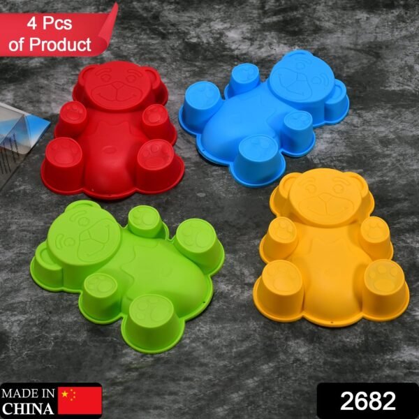Set of 4 Silicone Animal Moulds for Cake, Chocolate, Soap & Candle Making - Image 2