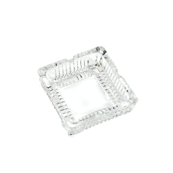 Square Glass Misti Crystal Quality Cigar Cigarette Ashtray Round Tabletop for - Image 4