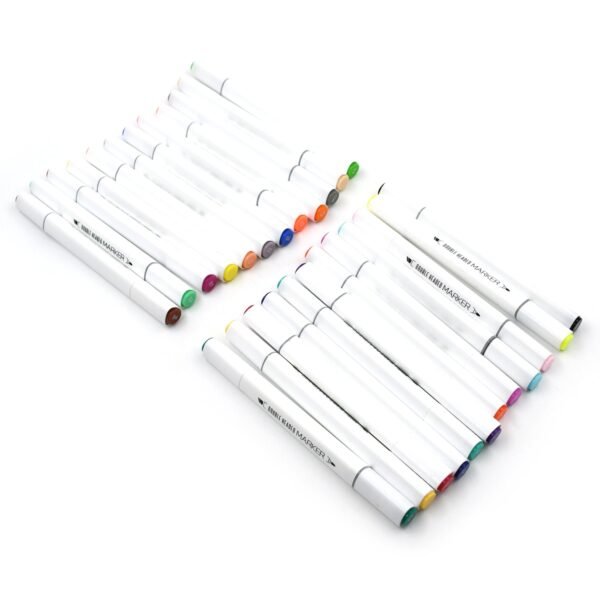 Fancy Art Markers, 24 Colors Double-ended Art Markers Alcohol Based Advanced - Image 4