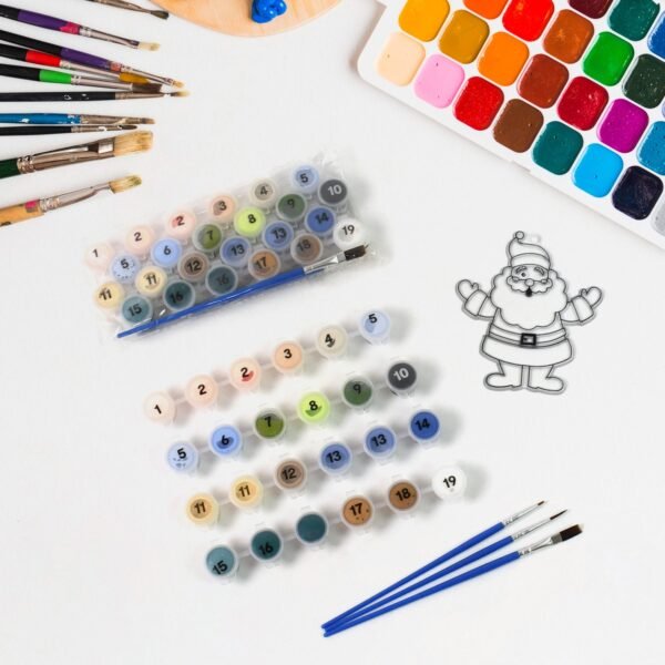 Paint by Number Kits 2 Set 19 Number Color, 6 paint brushes (2 Set) - Image 3