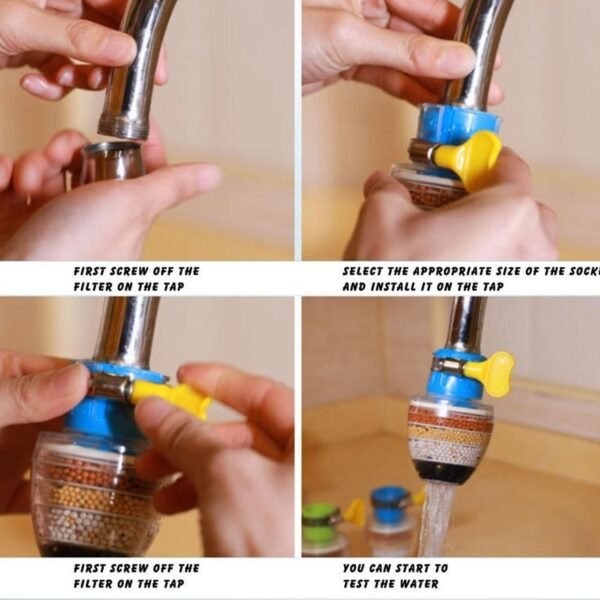 Water Faucet, Clean Purifier Filter Cartridge Water Tap, Upgrade Universal - Image 5