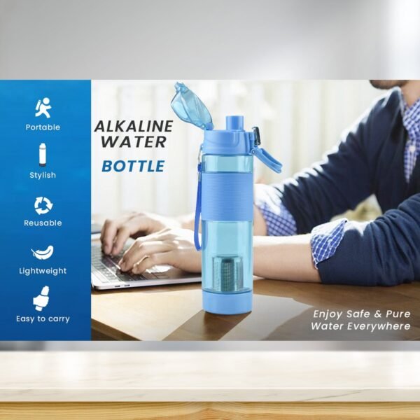 Alkaline Water Bottle, with Food Grade Plastic, Stylish and Portable - Image 4