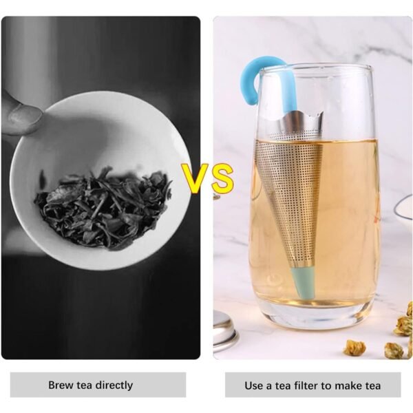 Reusable Cute Umbrella Tea Strainer Without Tray / Stand (1 Pc / Mix Color) - Image 4
