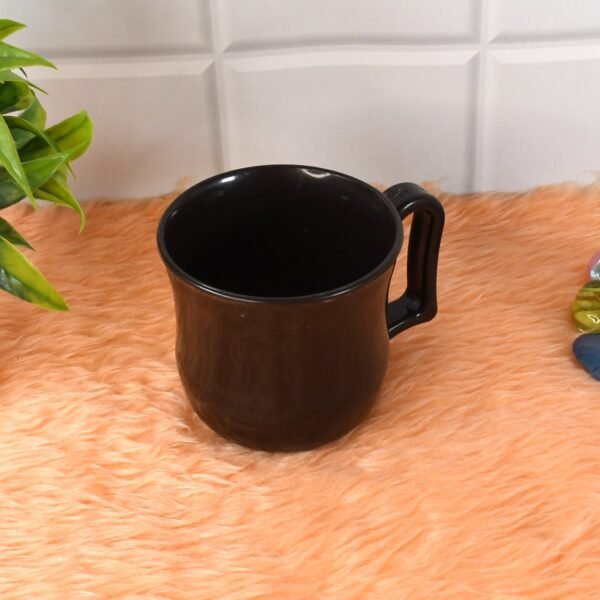 Premium Plastic Coffee / Tea Cups / Mug with Handle(1 Pc / Loose / Black) - Image 3