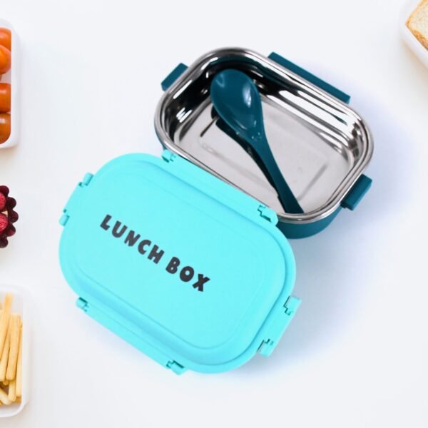 Insulated Testy Stainless Steel Leakproof Lunch Box With Spoon (1 Set) - Image 5