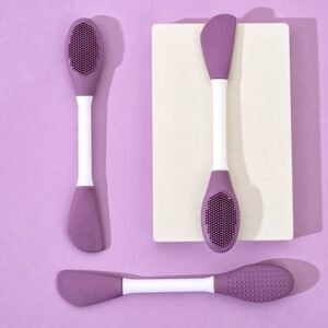 Double-Headed Silicone Mask Brush ? Facial Cleansing & Mask Application Tool (1