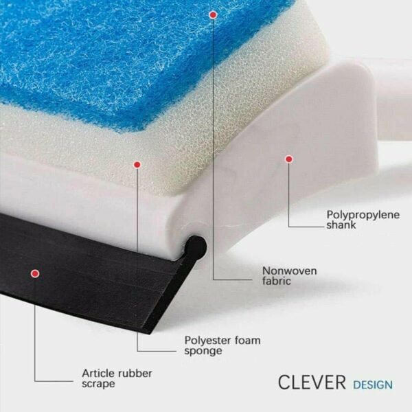 2-in-1 Glass Wiper & Brush ? Double-Sided Cleaner for Mirrors, Tiles & Windows - Image 5