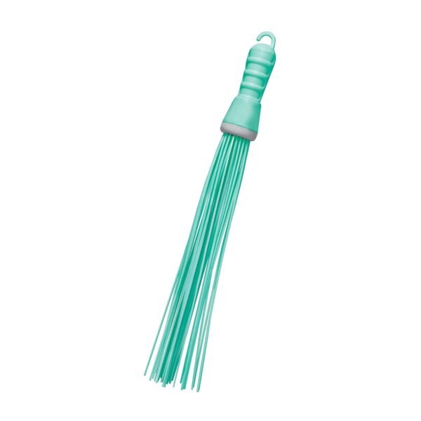 Plastic Hard Bristle Broom for Bathroom Floor Cleaning and Scrubbing, Wet and - Image 4