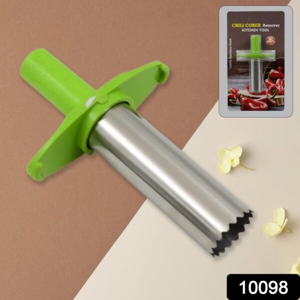 Small Stainless Steel Chili Corer Remover Kitchen Tool (1 Pc) - Image 2