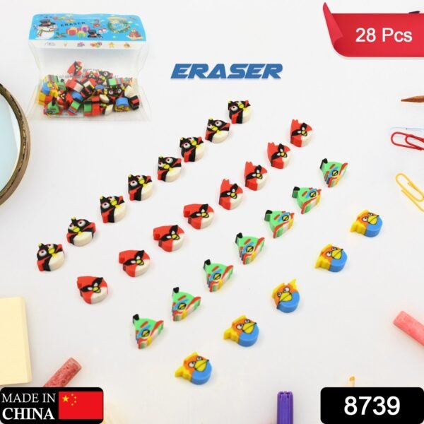 Colorful Novelty Eraser Set for Kids and Gifts (28 Pcs In 1 Packet) - Image 2