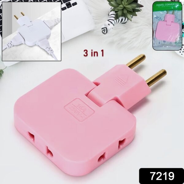 Wireless 3 in 1 Foldable Wall Plug Adapter / Socket / Converter (1 Pc) - Image 2