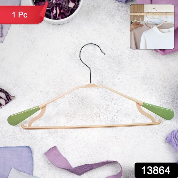 PP Cloth Hanger Set of 1 with Zinc Plated Steel Hook (1 Pc) - Image 2