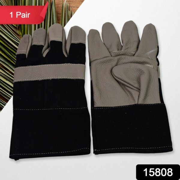 Gloves Gardening Gloves for Men Women Leather Gloves Heavy Duty Gloves (1 Pair) - Image 2