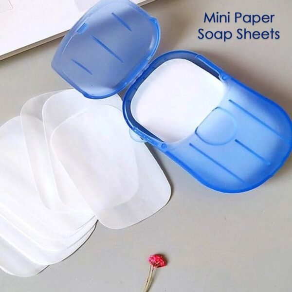 Travel Paper Soap Sheet with Mini Box (20 Sheets in a Pack Approx / Mix Color) - Image 3