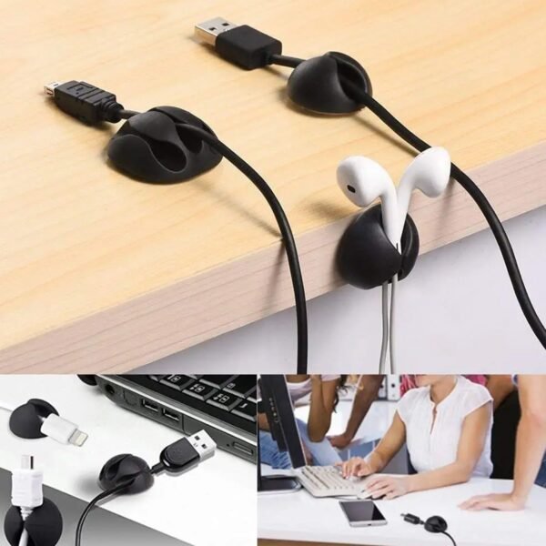Cable Clips Multi Purpose Cable Organizer , Wire Holder For Desk And Table Use - Image 5