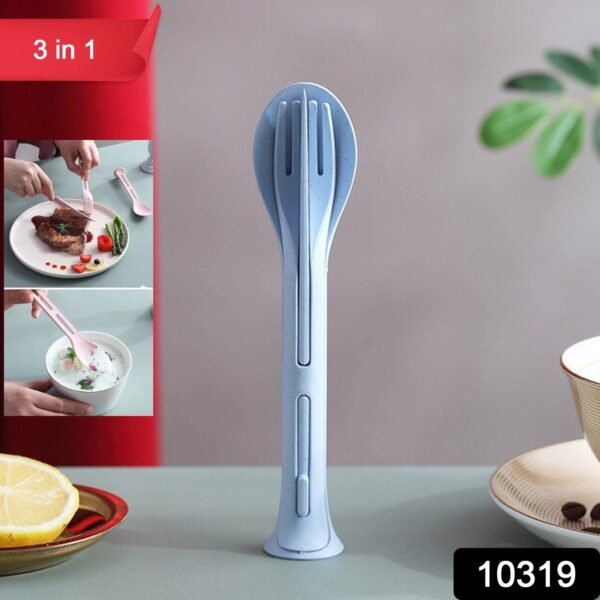 3 in 1 Reusable Spoon, Knife Forks Tableware, Spoon (3 Pcs Set) - Image 2