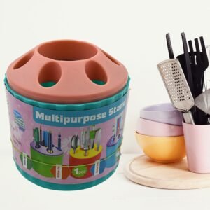 Plastic Round Multi-Purpose Toothpaste Stationary Pen Pencil Holder, Mini Desk