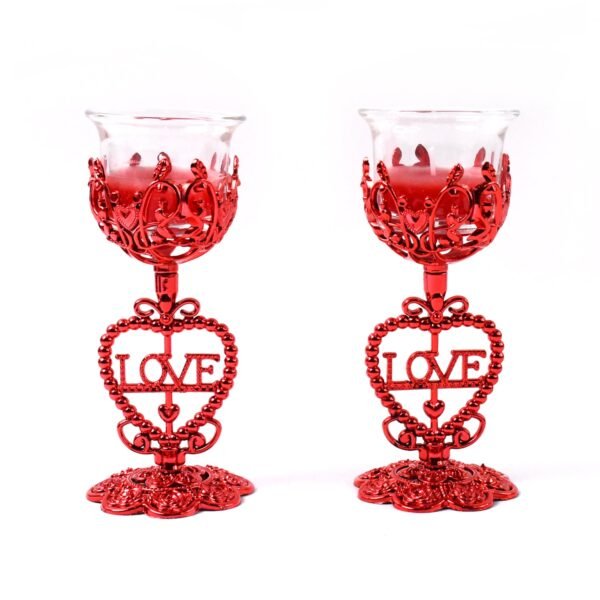 Tea Lights Holder Candle Stand (2 Pc Set) - Image 5